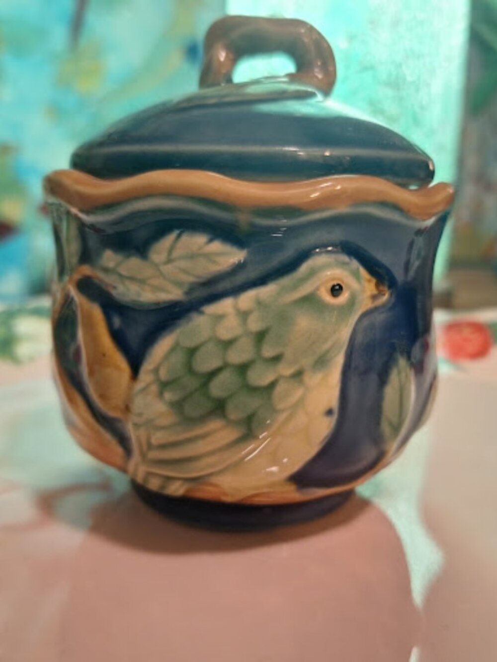 Vintage Sugar & Creamer Set Hand Painted